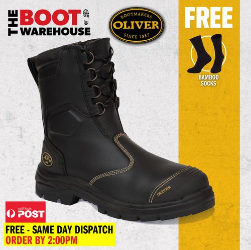 Oliver work boots 55380 black - oliver,