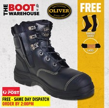 Oliver Work Boots 55345z, Zip